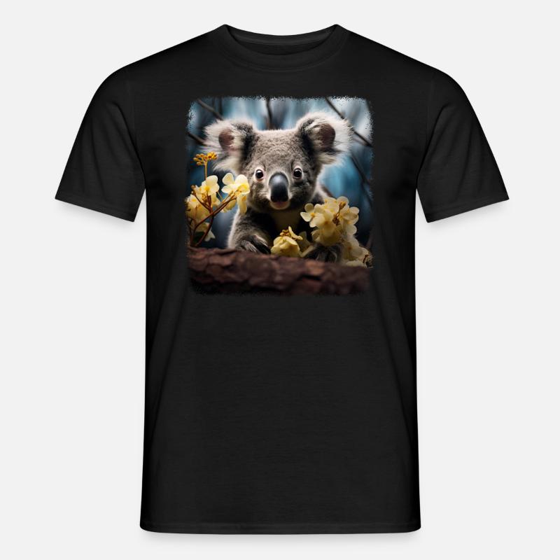Koalas realistic Koala - Männer T-Shirt - Schwarz