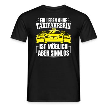 Taxi driver punctuality and reliability - Men's T-Shirt - black - Front - AI Model Male 178 light (178cm)