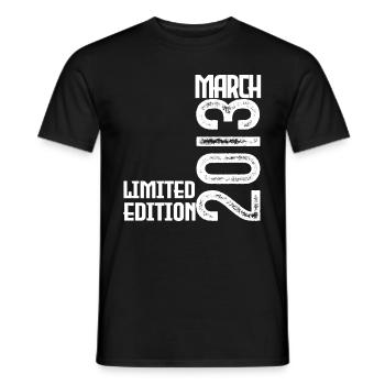 March 2013 Birthday Gift. March 2013. March - Men's T-Shirt - black - Front - AI Model Male 178 light (178cm)