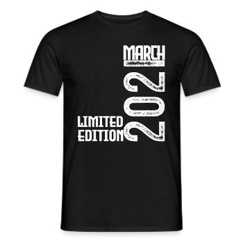 Geburtstagsgeschenk März 2021. März 2021. März - Männer T-Shirt - Schwarz - Vorne - AI Model Male 178 light (178cm)