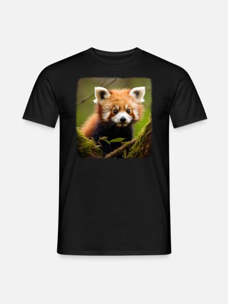 Rote Pandas realistic Roter Panda - Männer T-Shirt - Schwarz