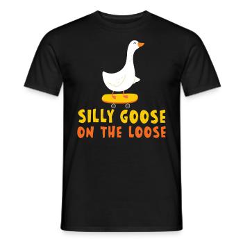 Die Dumme Gans Auf Freiem Fuß - Männer T-Shirt - Schwarz - Vorne - AI Model Male 178 light (178cm)