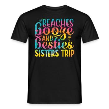 Urlaub Schwester Reisen Lustige Schwester Reise - Männer T-Shirt - Schwarz - Vorne - AI Model Male 178 light (178cm)