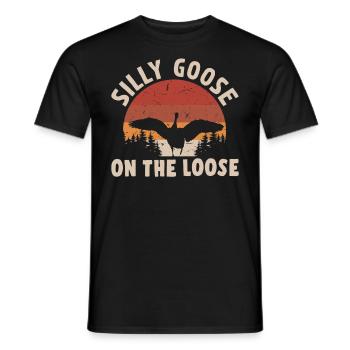 Die Dumme Gans Auf Freiem Fuß - Männer T-Shirt - Schwarz - Vorne - AI Model Male 178 light (178cm)