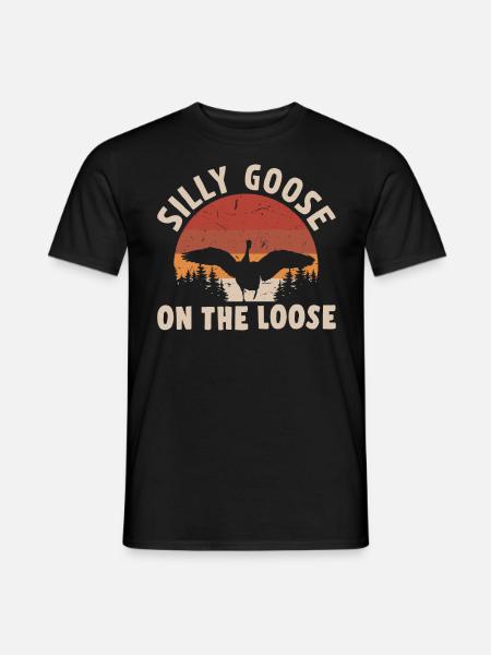 Die Dumme Gans Auf Freiem Fuß - Mænd T-shirt - sort
