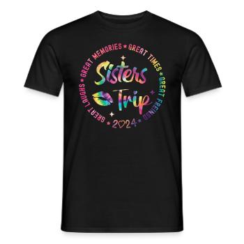 Great Laughs Sisters Trip 2024 - Men's T-Shirt - black - Front - AI Model Male 178 light (178cm)