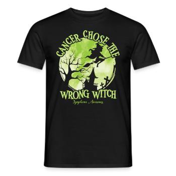Sensibilisation au lymphome de la chaux sorcière cancéreuse - T-shirt homme - noir - Devant - AI Model Male 178 light (178cm)