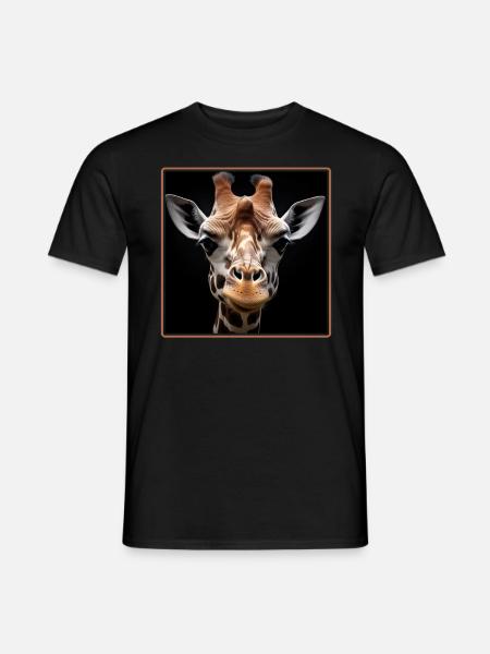 Giraffes realistic Giraffe - Men's T-Shirt - black