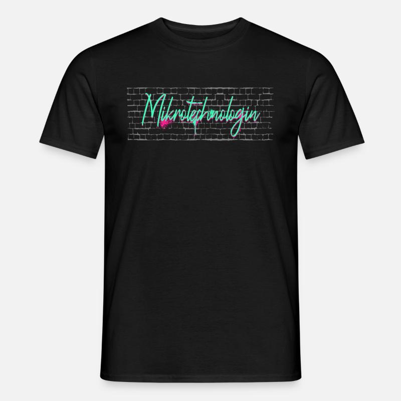 Techniker Abschluss-Geschenk Mikrotechnologin - Männer T-Shirt - Schwarz