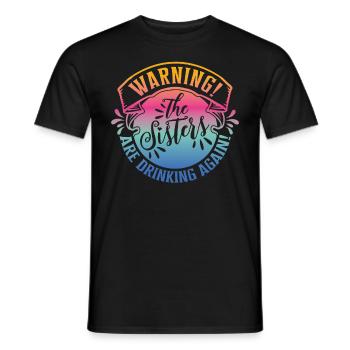 Avertissement : les filles boivent à nouveau - T-shirt homme - noir - Devant - AI Model Male 178 light (178cm)