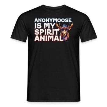 Anonymoose Ist Mein Spirit Animal Cooler Elch - Männer T-Shirt - Schwarz - Vorne - AI Model Male 178 light (178cm)