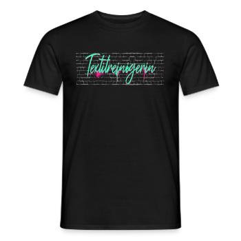 Wäscherei Abschluss-Geschenk Textilreinigerin - Männer T-Shirt - Schwarz - Vorne - AI Model Male 178 light (178cm)