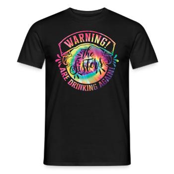 Avertissement : les filles boivent à nouveau - T-shirt homme - noir - Devant - AI Model Male 178 light (178cm)