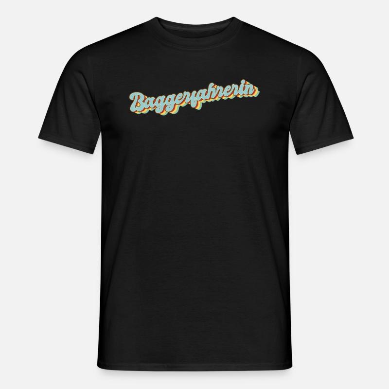 Bagger-Fahrer Abschluss-Geschenk Baggerfahrerin - Männer T-Shirt - Schwarz