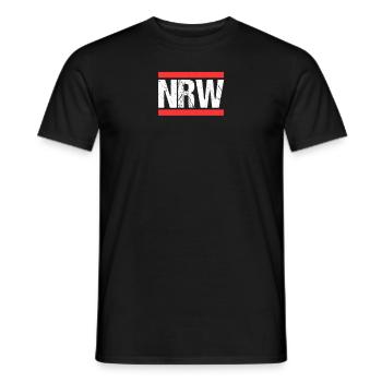 NRW Nordrhein Westfalen - Männer T-Shirt - Schwarz - Vorne - AI Model Male 178 light (178cm)
