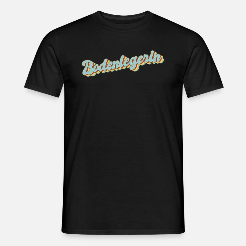 Parkett-Teppich Abschluss-Geschenk Bodenlegerin - Männer T-Shirt - Schwarz