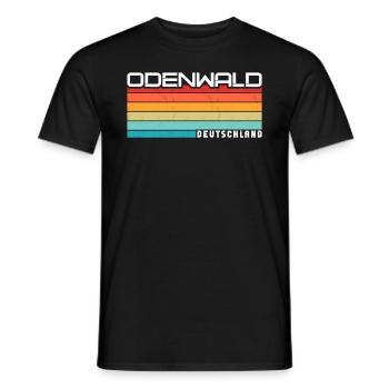 Odenwald - Männer T-Shirt - Schwarz - Vorne - AI Model Male 178 light (178cm)