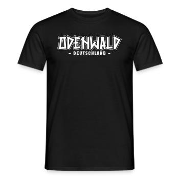 Odenwald - Männer T-Shirt - Schwarz - Vorne - AI Model Male 178 light (178cm)