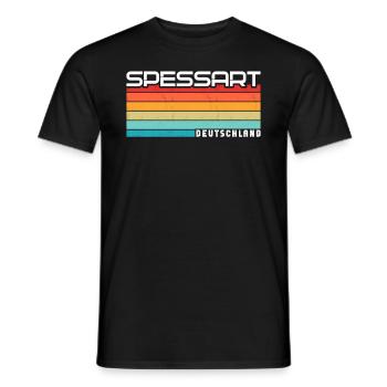 Spessart - Männer T-Shirt - Schwarz - Vorne - AI Model Male 178 light (178cm)