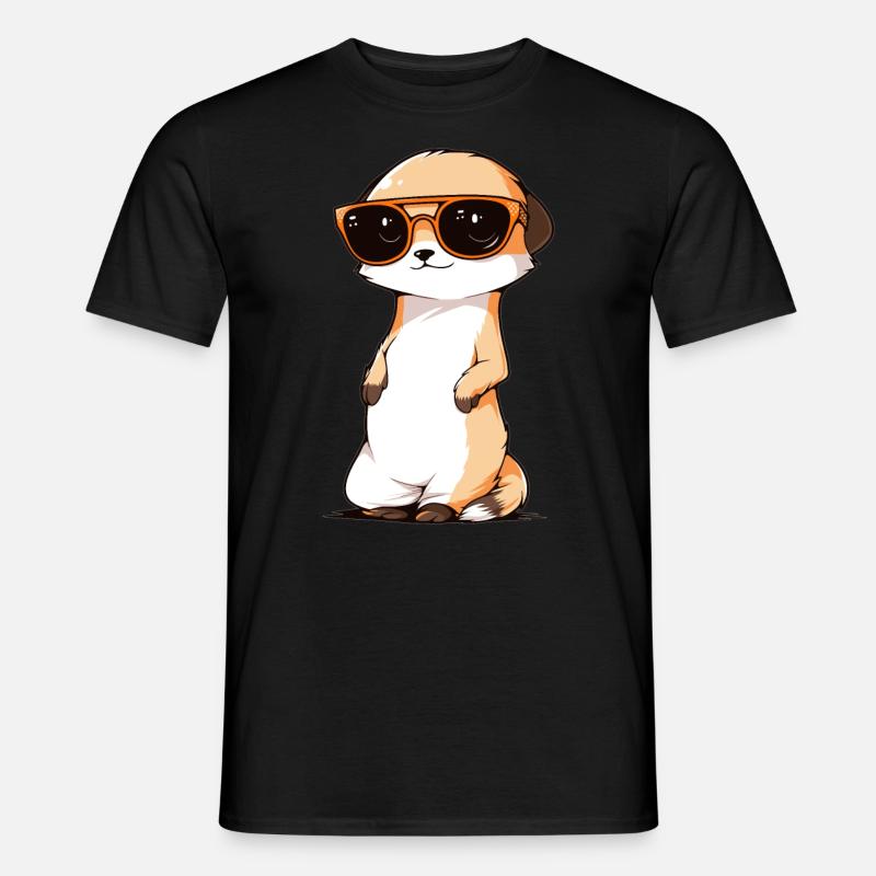 Suricate avec lunettes de soleil Suricate - T-shirt homme - noir