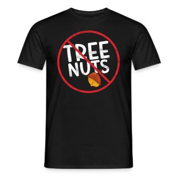 No Tree Nuts Allergy Awareness Warning Allergic - Männer T-Shirt - Schwarz - Vorne - AI Model Male 178 light (178cm)