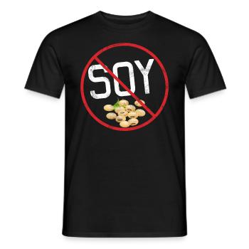 No Soy Allergy Awareness Warning Allergic - Männer T-Shirt - Schwarz - Vorne - AI Model Male 178 light (178cm)