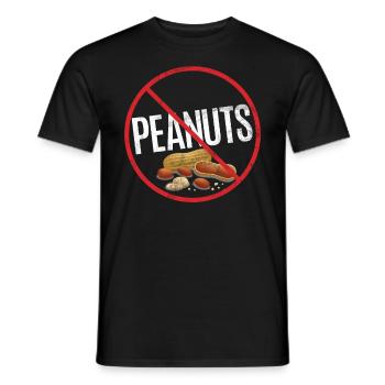No Peanut Allergy Awareness Warning Allergic - Men's T-Shirt - black - Front - AI Model Male 178 light (178cm)