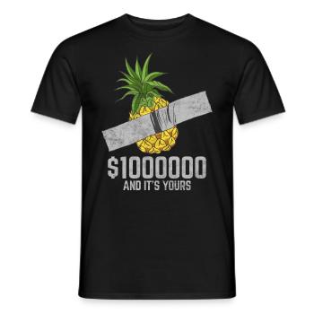Duct Tape Pineapple Fruit Lover Funny Quote - Männer T-Shirt - Schwarz - Vorne - AI Model Male 178 light (178cm)