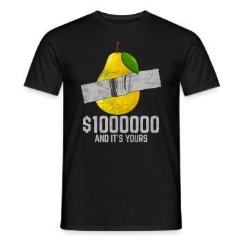 Duct Tape Pear Fruit Lover Funny Quote - Männer T-Shirt - Schwarz - Vorne - AI Model Male 178 light (178cm)