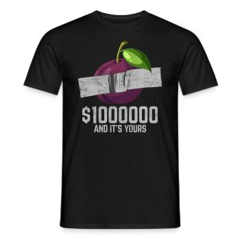 Duct Tape Plum Fruit Lover Funny Quote - Männer T-Shirt - Schwarz - Vorne - AI Model Male 178 light (178cm)