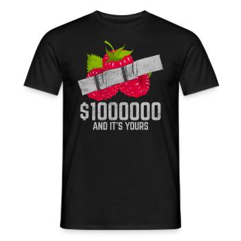Duct Tape Raspberry Fruit Lover Funny Quote - Männer T-Shirt - Schwarz - Vorne - AI Model Male 178 light (178cm)