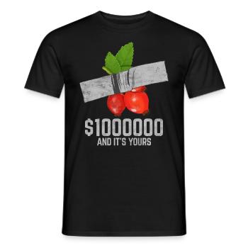 Ruban adhésif canneberge Fruit amant citation drôle - T-shirt homme - noir - Devant - AI Model Male 178 light (178cm)