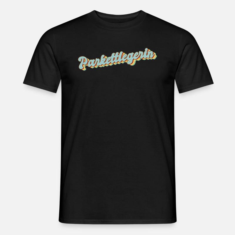 Bodenleger Abschluss-Geschenk Parkettlegerin - Männer T-Shirt - Schwarz