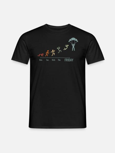 Fallschirmspringen SKYDIVING SKYDIVER - Men's T-Shirt - black
