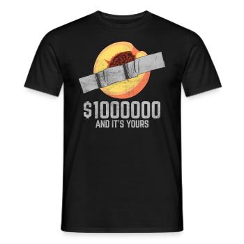 Klebeband Aprikose Fruchtliebhaber Lustiges Zitat - Männer T-Shirt - Schwarz - Vorne - AI Model Male 178 light (178cm)