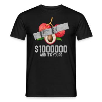 Klebeband Litschi Fruchtliebhaber Lustiges Zitat - Männer T-Shirt - Schwarz - Vorne - AI Model Male 178 light (178cm)