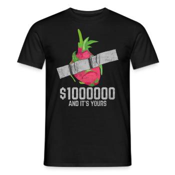 Duct Tape Dragonfruit Fruit Lover Funny Quote - Men's T-Shirt - black - Front - AI Model Male 178 light (178cm)