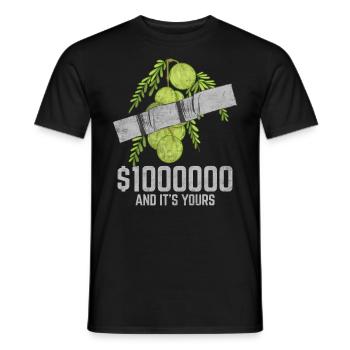Ruban adhésif groseille à maquereau Fruit amant citation drôle - T-shirt homme - noir - Devant - AI Model Male 178 light (178cm)