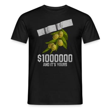 Klebeband Olivenfruchtliebhaber Lustiges Zitat - Männer T-Shirt - Schwarz - Vorne - AI Model Male 178 light (178cm)