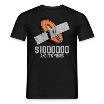 Duct Tape Date Fruit Lover Funny Quote - Men's T-Shirt - black - Front - AI Model Male 178 light (178cm)