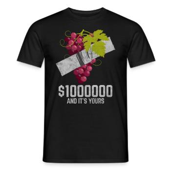 Ruban adhésif Boysenberry Fruit Lover citation drôle - T-shirt homme - noir - Devant - AI Model Male 178 light (178cm)