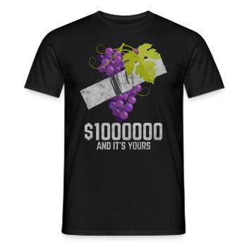 Duct Tape Currant Fruit Lover Funny Quote - Men's T-Shirt - black - Front - AI Model Male 178 light (178cm)
