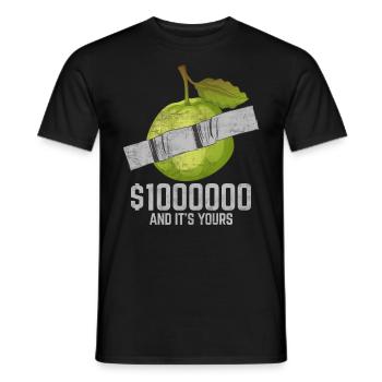 Duct Tape Ugli Fruit Fruit Lover Funny Quote - Men's T-Shirt - black - Front - AI Model Male 178 light (178cm)