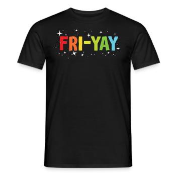 Fri Yay Enseignants Ambiance du week-end de l’école - T-shirt homme - noir - Devant - AI Model Male 178 light (178cm)