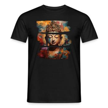 Buddhismus Yoga Buddhist Zen Meditation Buddha - Männer T-Shirt - Schwarz - Vorne - AI Model Male 178 light (178cm)