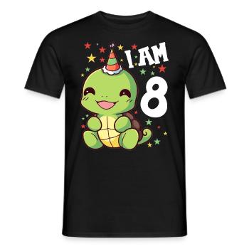 Je suis 8 Tortues Tortue 8e anniversaire - T-shirt homme - noir - Devant - AI Model Male 178 light (178cm)