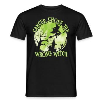 Sensibilisation au lymphome de la chaux sorcière cancéreuse - T-shirt homme - noir - Devant - AI Model Male 178 light (178cm)