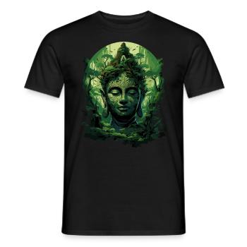 Bouddhisme Yoga Bouddhiste Zen Méditation Bouddha - T-shirt homme - noir - Devant - AI Model Male 178 light (178cm)