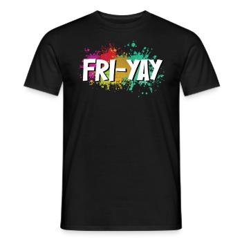 Fri Yay Enseignants Ambiance du week-end de l’école - T-shirt homme - noir - Devant - AI Model Male 178 light (178cm)