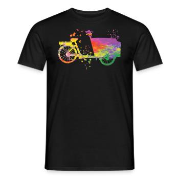 Heavy Duty Bike Cargo Bike Cargo Bike Cargo Bike - Men's T-Shirt - black - Front - AI Model Male 178 light (178cm)